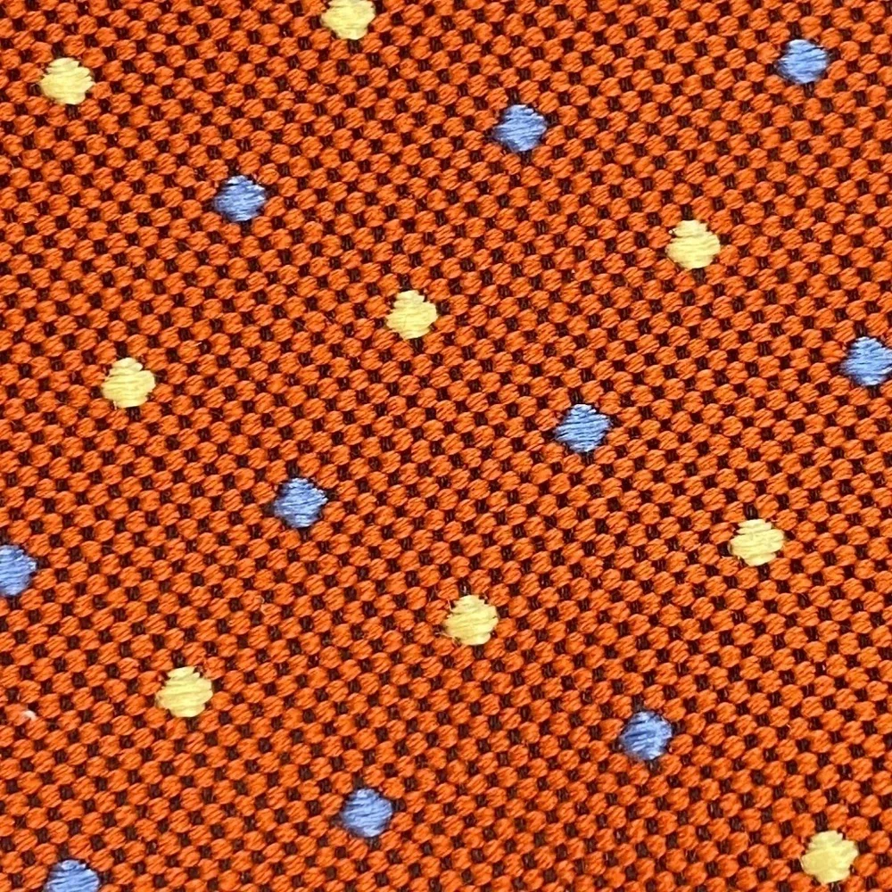DONNA KARAN SIGNATURE 100% Silk Tie Necktie Apricot Oversized